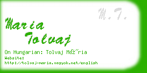 maria tolvaj business card